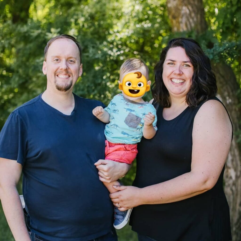 My husband Jesse, my son and myself.