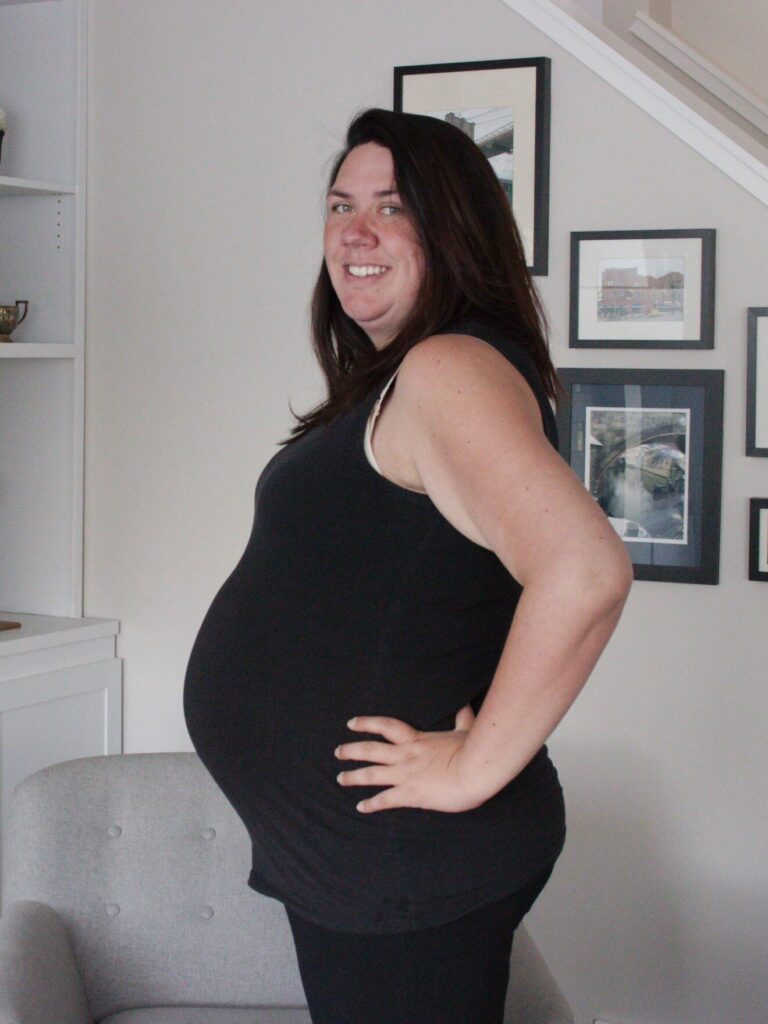 Me at 40 weeks pregnant.
